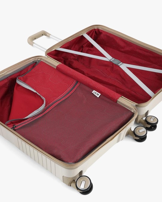 ÇÇS 5239 Krem Kahve Valiz