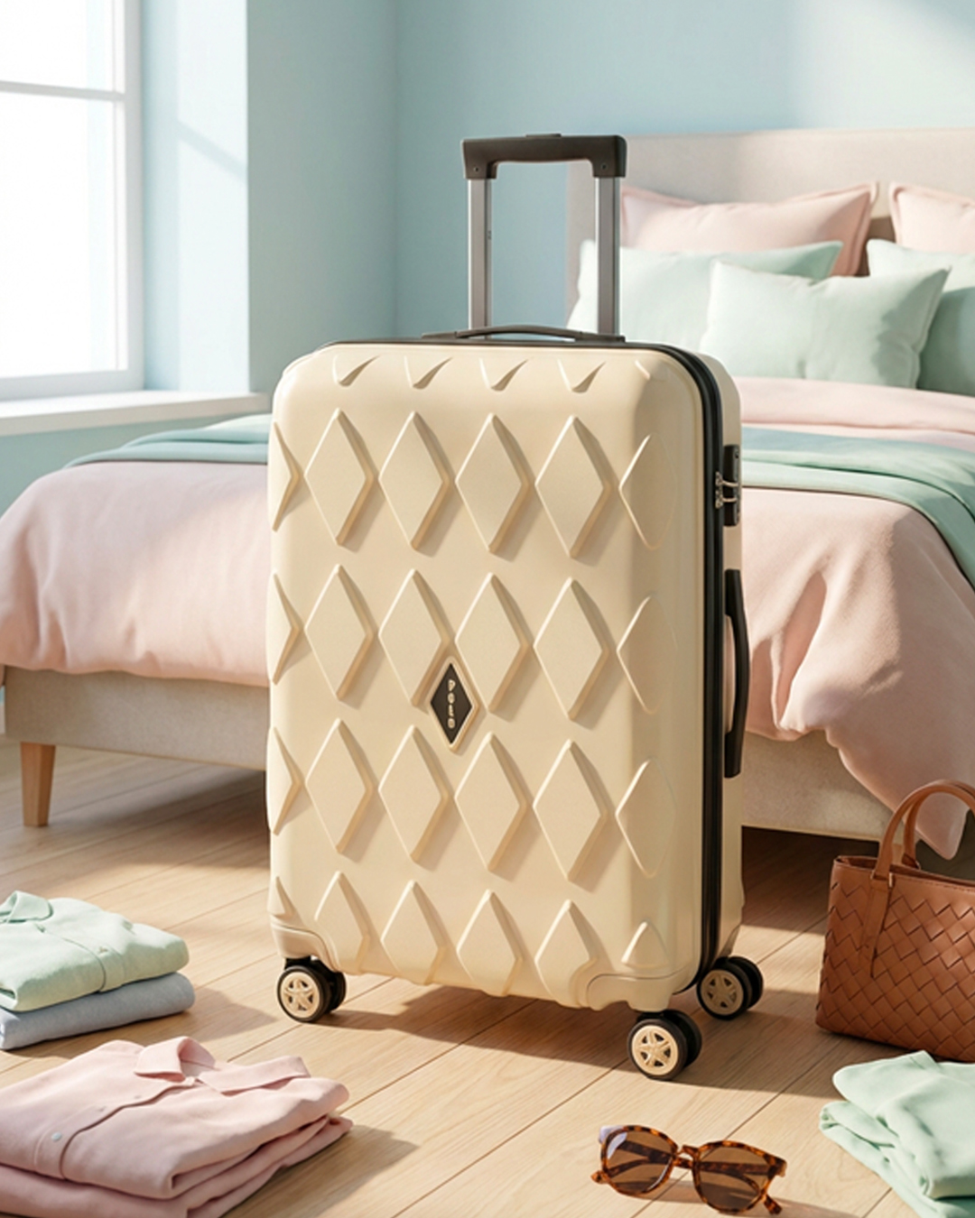 Crystal Açık Sarı Valiz