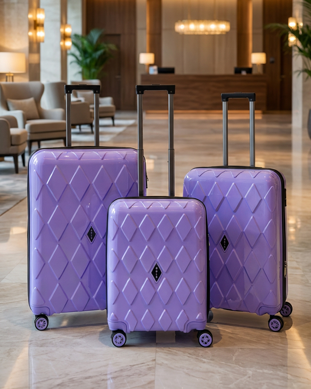 Crystal Mor Valiz Seti